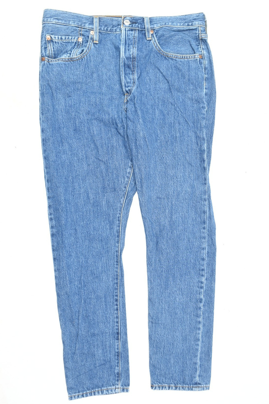 Levis Premium 501s Jeans Womens 32 Blue Button-Fly Skinny Fit Denim High-Rise